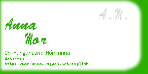 anna mor business card